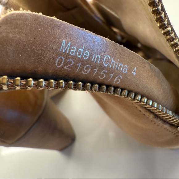 ASOS Women's Leather Brown Block Heel Booties Size 6 with Buckle Casual Summer - Picture 10 of 12